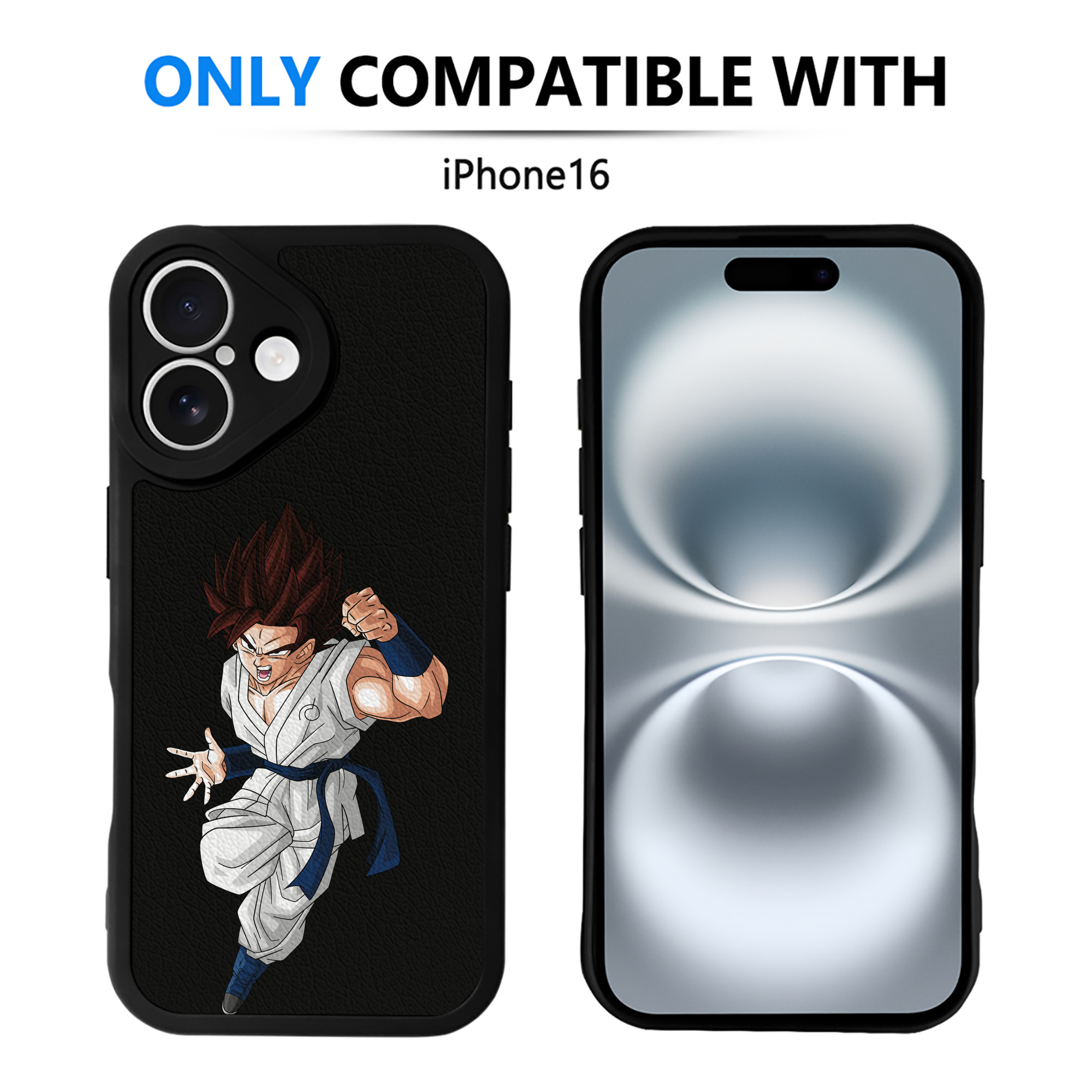 （画像用） ドラゴンボール 孫 悟飯（そんごはん）DRAGON BALL Son Gohan 【iPhone 16シリーズ対応】シリコンスマホケース（レザー調） 材質：シリコン